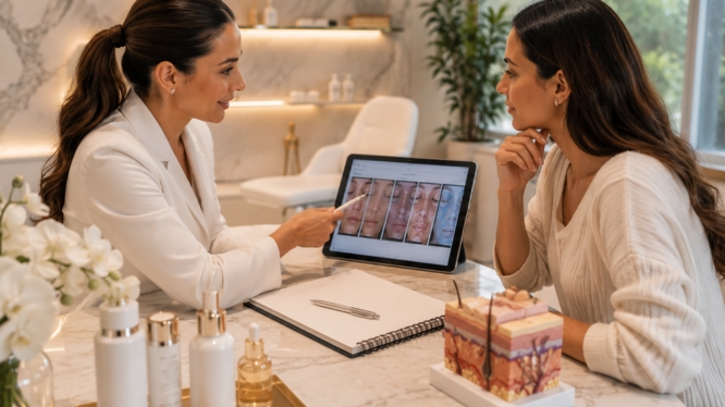 Gesichtsbehandlung oder Hydrafacial? Welche Behandlung passt zu Ihrem Hauttyp?